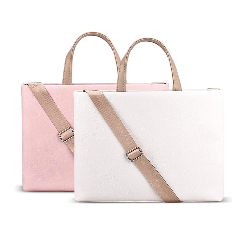 13.3 Inch Lightweight Laptop Bag with Detachable Strap - Pink - Image 3