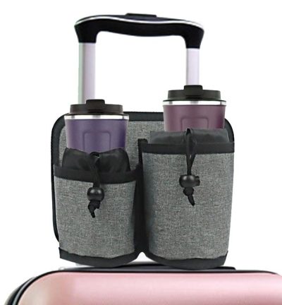 Travel Cup Holder for Luggage - Gray