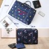 Waterproof Foldable Travel Bag - Compact & Durable - Navy Blue Geometry - Image 4