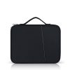Leather Portable Bag with Cloth Texture - Blue - Image 2