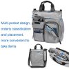 Multi Compartment Laptop Handbag Lightweight Large Capacity Messenger Bag - Blue - Image 6