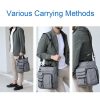 Multi Compartment Laptop Handbag Lightweight Large Capacity Messenger Bag - Blue - Image 10