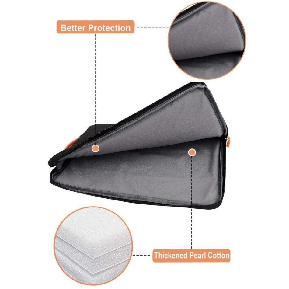 Travel Laptop Sleeve Bag - Portable Carry Case - Grey - 13-14 Inch - Image 6