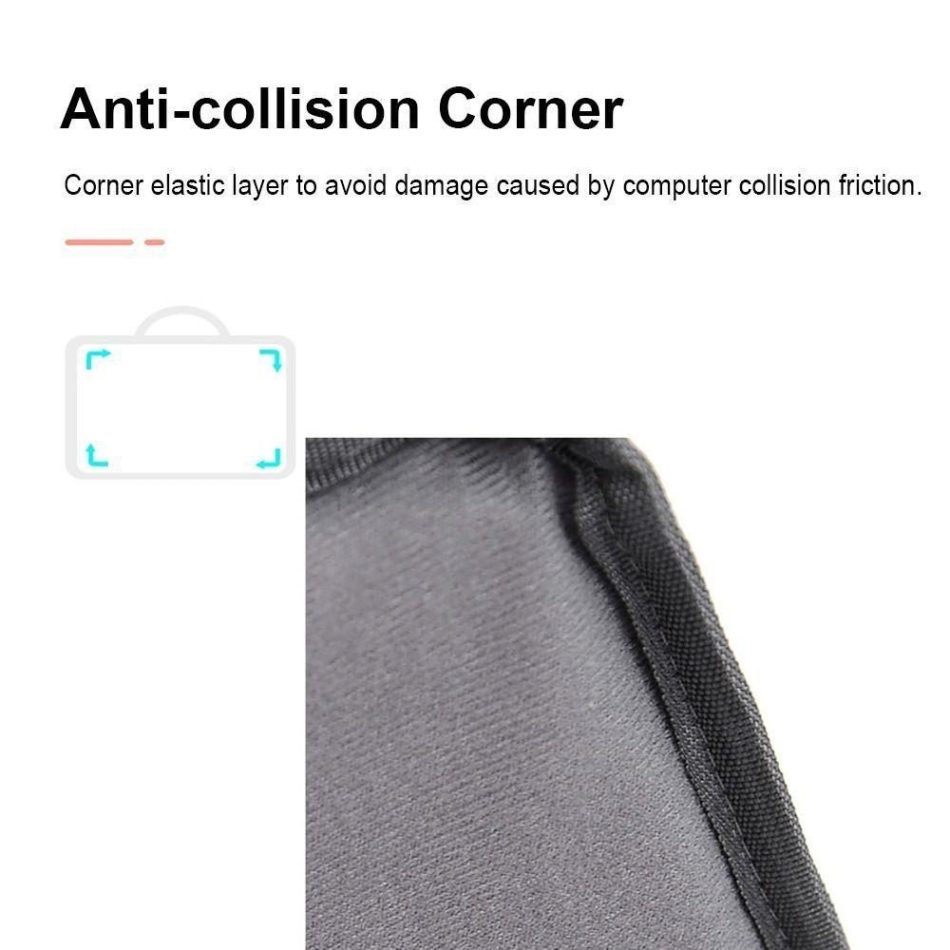 Travel Laptop Sleeve Bag - Portable Carry Case - Grey - 13-14 Inch - Image 7