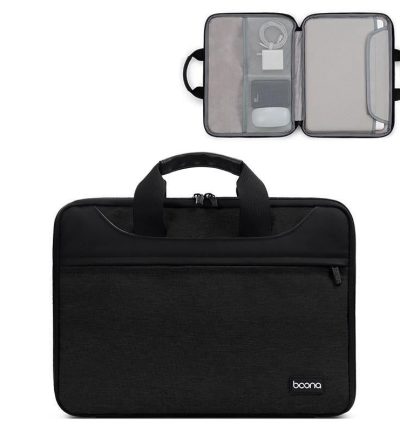 Waterproof Oxford Cloth Laptop Bag - 13 / 13.3 Inches Full Open Portable - Black