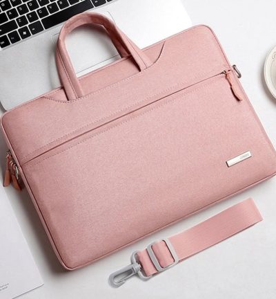 16.1 Inch Inner Bag with Shoulder Strap for Handbag or Laptop - Pink