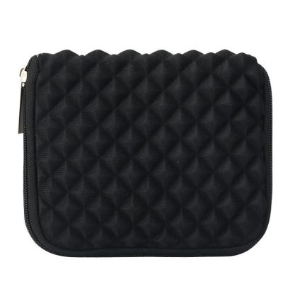 Textured Diamond Laptop Bag - Power - Black