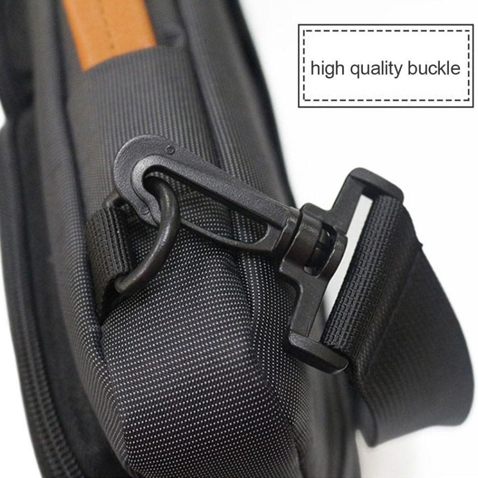 Waterproof Nylon Laptop Handbag with Trolley Strap - Fits 13-14 Inch Laptops - Black - Image 7
