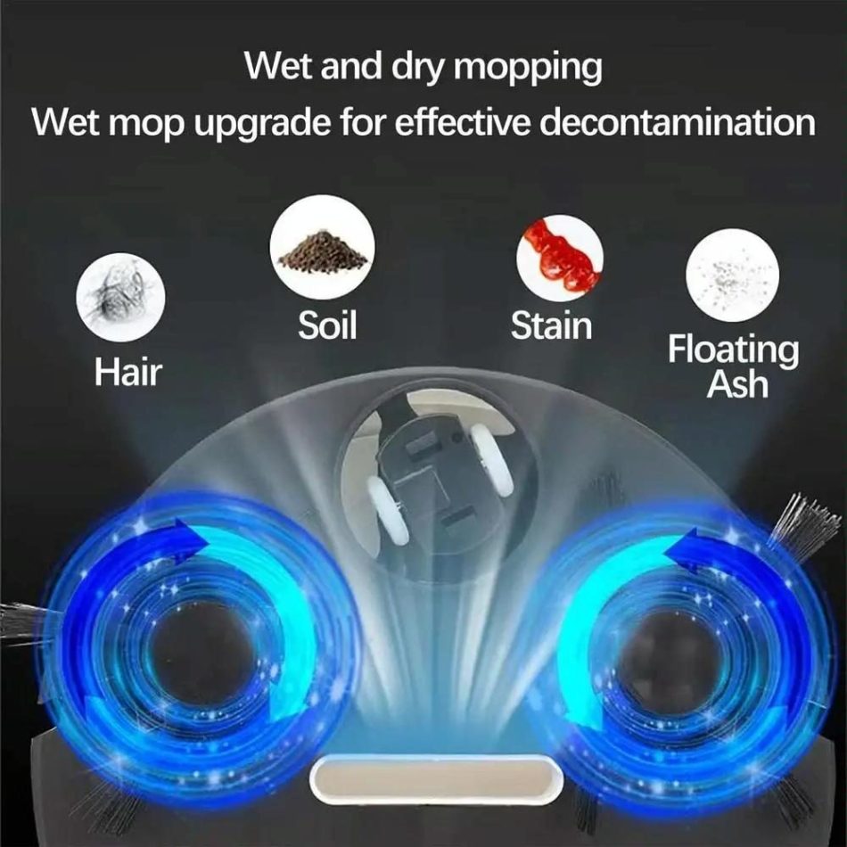 Smart Usb Charging Robot Vacuum for Family Cleaning - White - Image 9