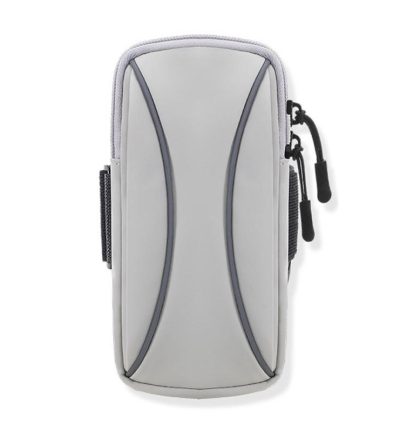 Waterproof Running Arm Bag For Mobile Phones Pouch For Outdoor Activities - Grey