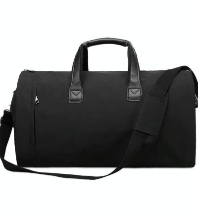 Shoe Compartment Travel Suit Bag - Compact & Organized - Black