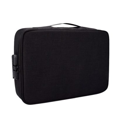 Waterproof Multi-layer Laptop Bag with Password Lock - Black