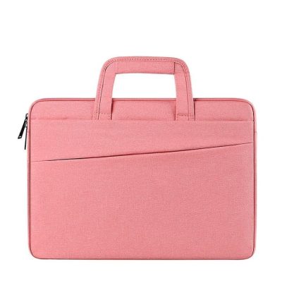 13.3 Inch Multi-compartment Waterproof Laptop Briefcase with Storage Sleeve - Pink