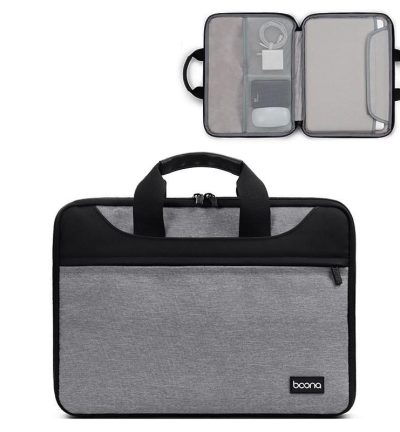 Waterproof Oxford Cloth Laptop Bag - 13 / 13.3 Inches Full Open Portable - Grey