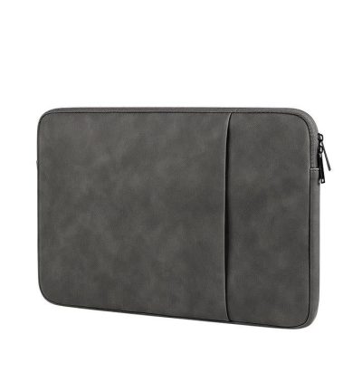 Waterproof Double Layer Laptop Liner Bag - Fits 14.1-15.4 Inches - Dark Gray