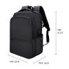 Waterproof Laptop Backpack with Usb Interface for 15 Laptops - Black - Image 4