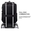 Waterproof Laptop Backpack with Usb Interface for 15 Laptops - Black - Image 9
