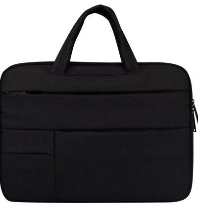 14 Inch Laptop Tablet Bag With Multiple Pockets And Soft Handle - Black