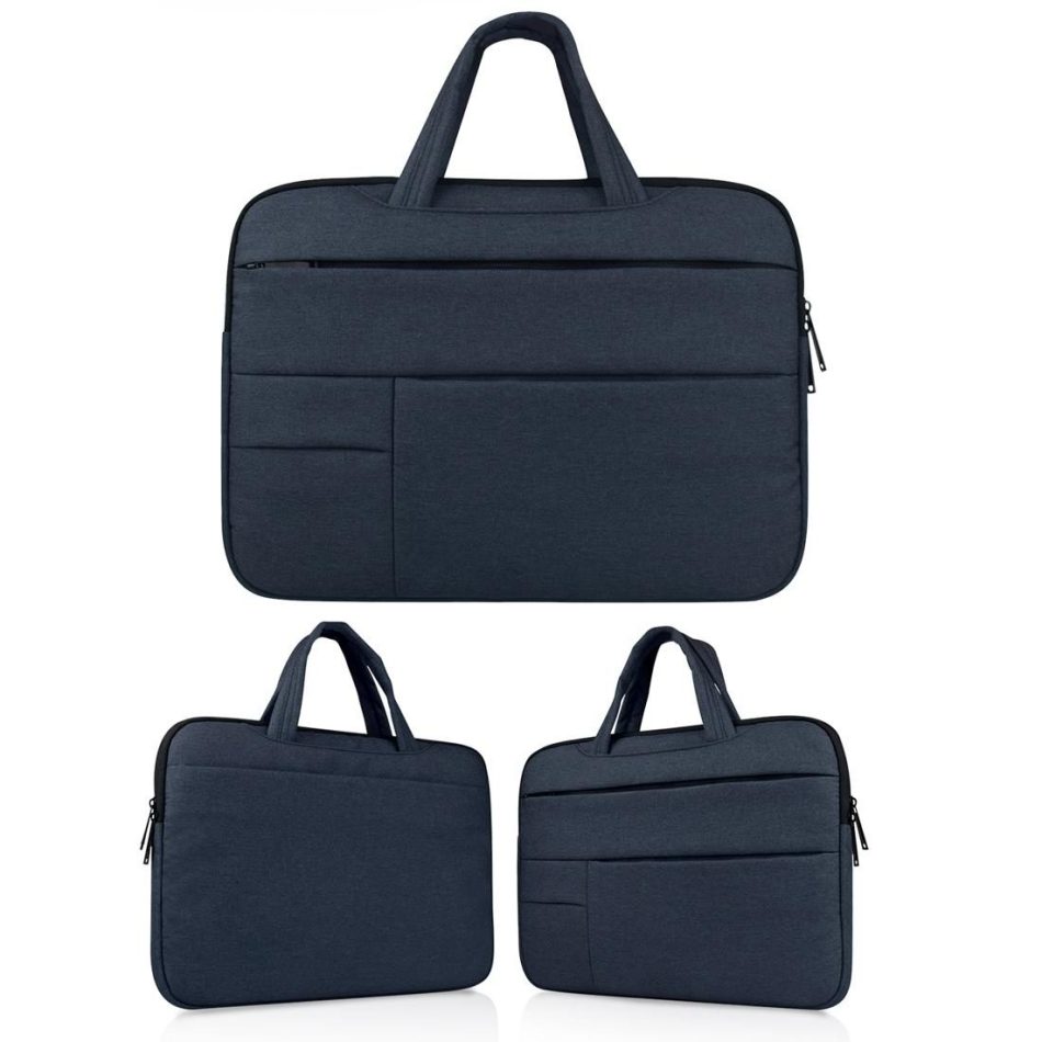 14 Inch Laptop Tablet Bag With Multiple Pockets And Soft Handle - Black - Image 3