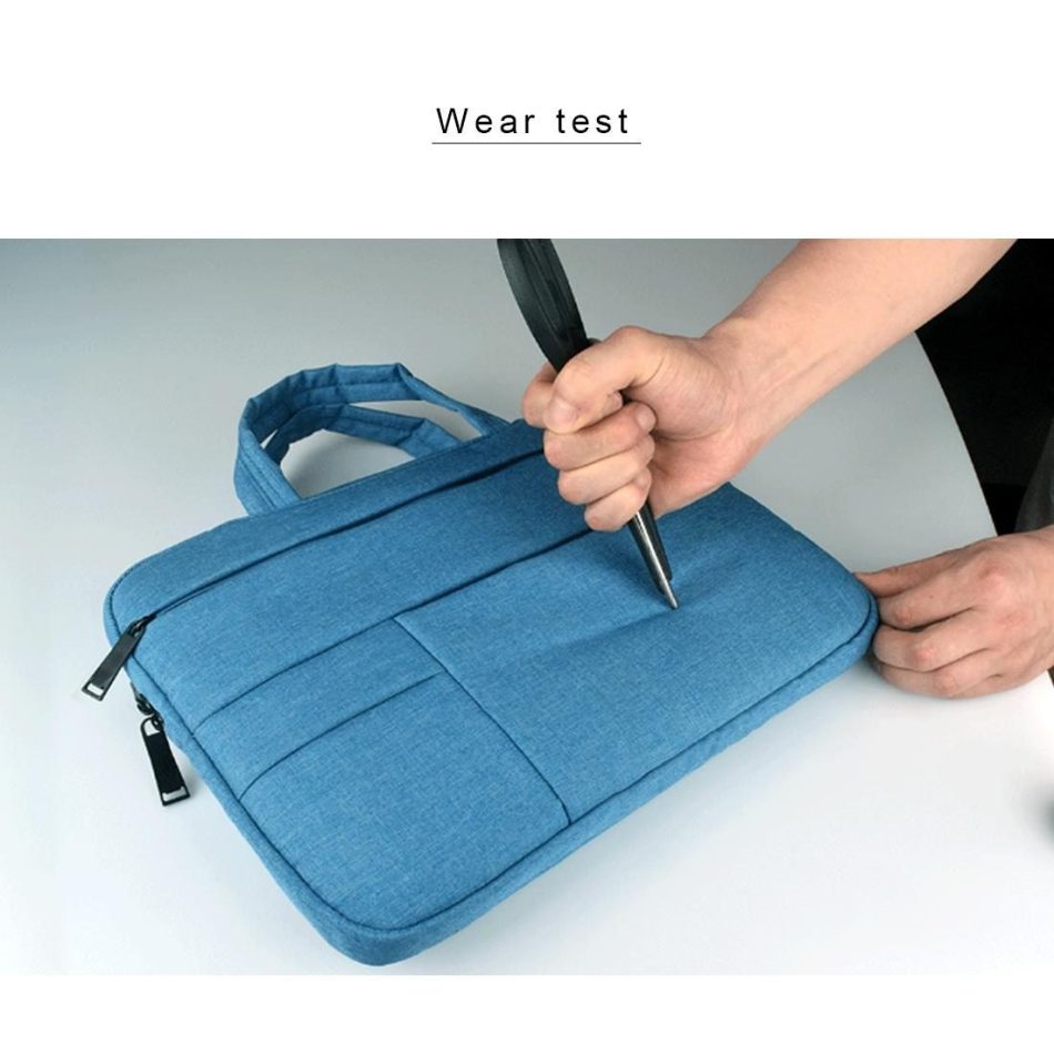14 Inch Laptop Tablet Bag With Multiple Pockets And Soft Handle - Black - Image 16