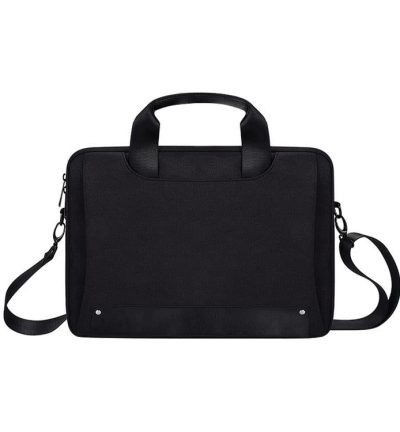 Waterproof Oxford Cloth Laptop Bag with Concealed Handle & Luggage Tie Rod - Black
