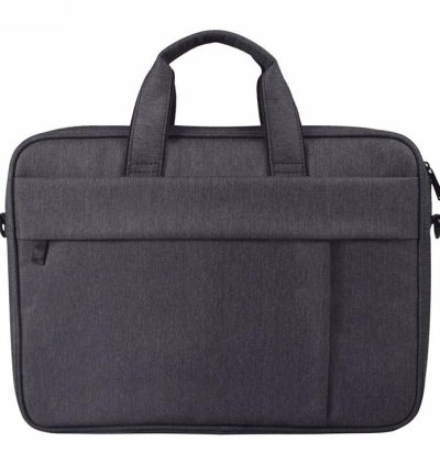 15.6 Inch Laptop One-Shoulder Handbag With Waterproof Anti-Theft Design And Suitcase Belt - Black