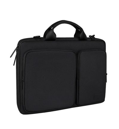 15.6 Inch Thickened Polyester Laptop Bag - Black