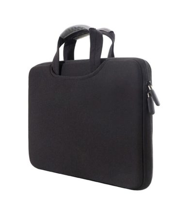 Portable Air Permeable Handheld Sleeve for Macbook Air / Pro and Laptops - 38x27.5x3.5cm 15.4 Inch - Black