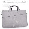 Portable 14.1 Laptop Tablet Bag With Dual Pockets And Soft Handle - Black - Image 6