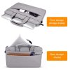 Portable 14.1 Laptop Tablet Bag With Dual Pockets And Soft Handle - Black - Image 9