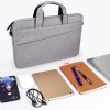 Portable 14.1 Laptop Tablet Bag With Dual Pockets And Soft Handle - Black - Image 10