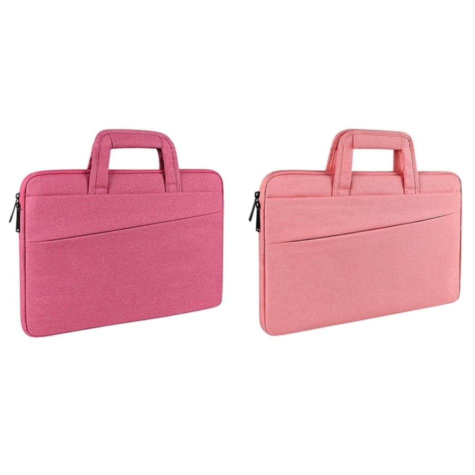 15.6 Inch Multi-Compartment Laptop Sleeve With Waterproof Storage - Pink - Image 2