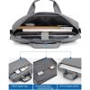 Portable 15 Inch Laptop Leather Handbag For Business Briefcase - Black - Image 6