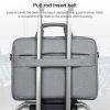 Portable 15 Inch Laptop Leather Handbag For Business Briefcase - Black - Image 10