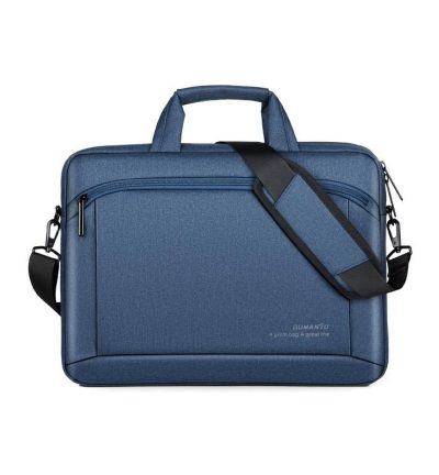 Portable 15 Inch Laptop Leather Handbag For Business Briefcase - Sapphire Blue