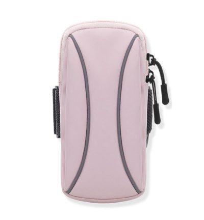 Waterproof Running Arm Bag For Mobile Phones Pouch For Outdoor Activities - Pink