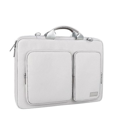 15.6 Inch Thickened Polyester Laptop Bag - Silver Gray