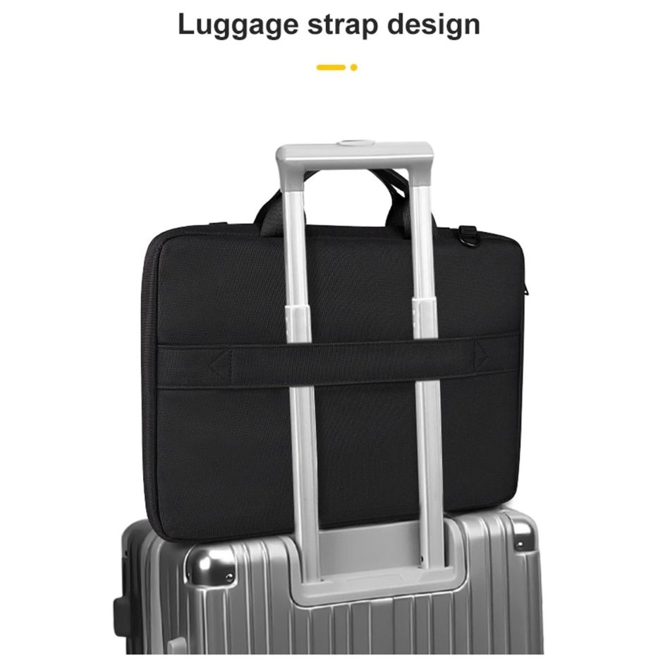15.6 Inch Thickened Polyester Laptop Bag - Silver Gray - Image 8