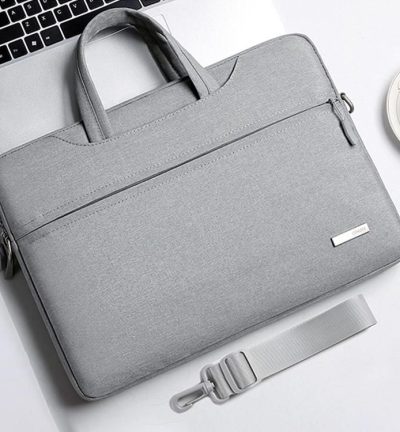 15.6 Inch Inner Bag with Shoulder Strap for Handbag or Laptop - Grey