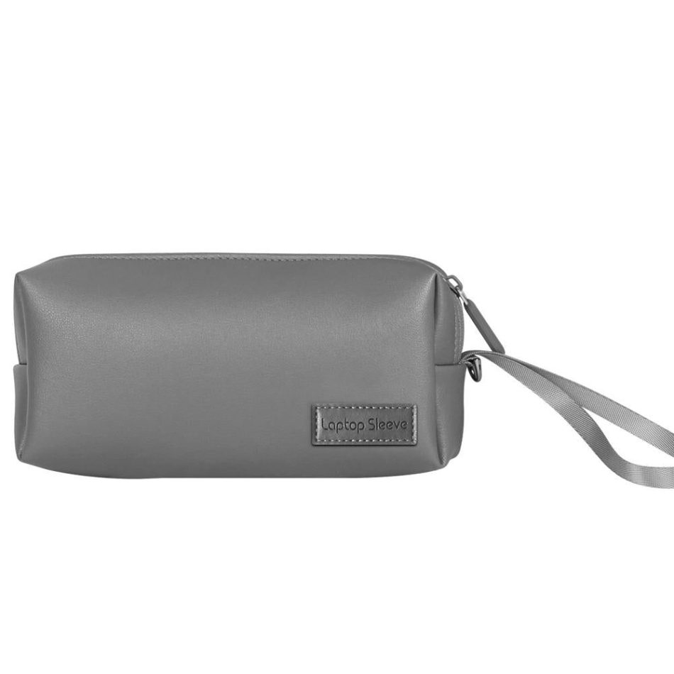 Waterproof Laptop Accessory Bag - Pu Leather - Brown - Image 13