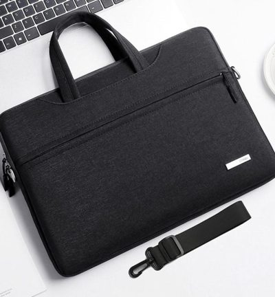 16.1 Inch Inner Bag with Shoulder Strap for Handbag or Laptop - Black