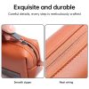 Waterproof Laptop Accessory Bag - Pu Leather - Dark Green - Image 8
