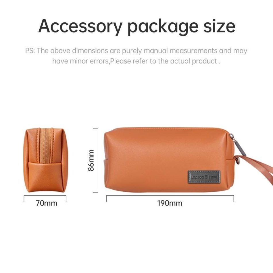 Waterproof Laptop Accessory Bag - Pu Leather - Dark Green - Image 9