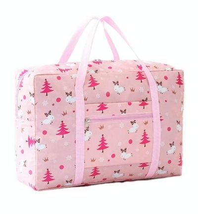 Waterproof Foldable Travel Bag - Compact & Durable - Pink Lamb