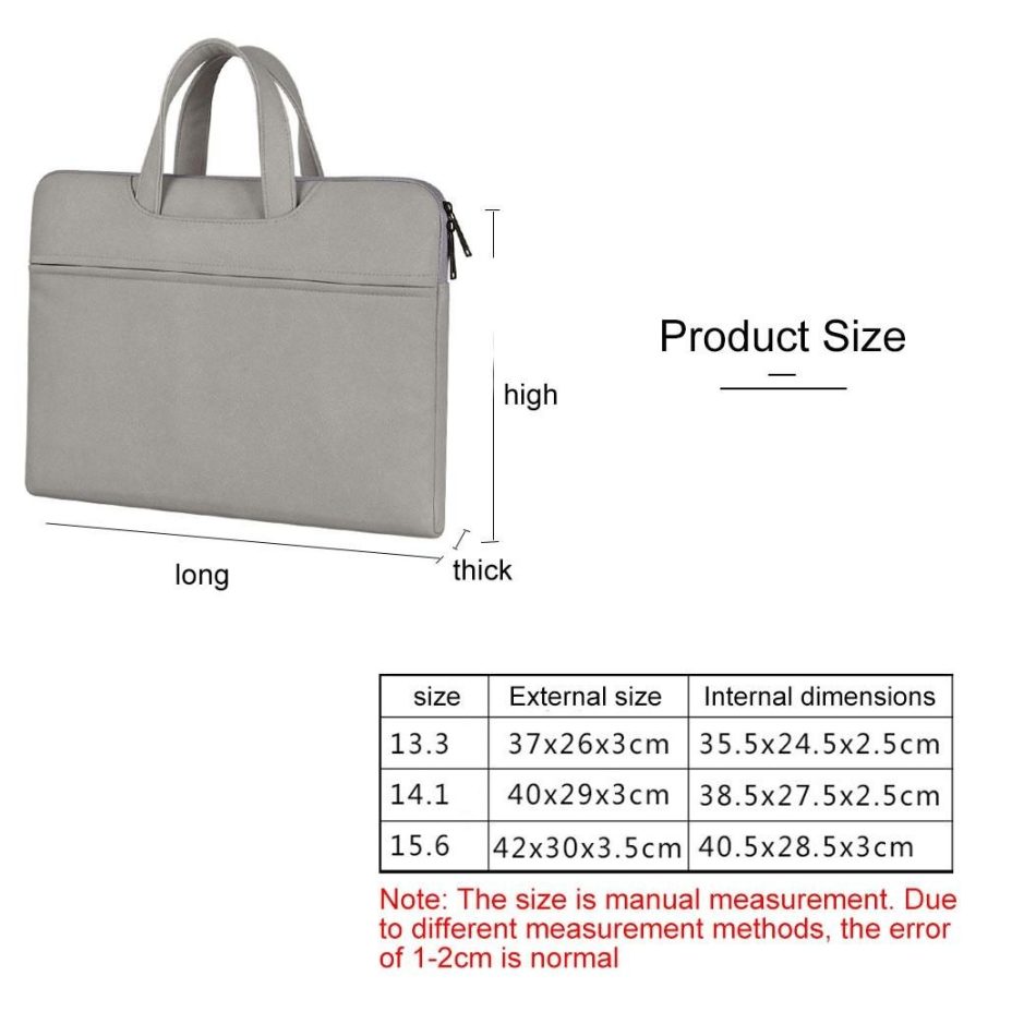 Waterproof Portable One-Shoulder Handbag For 13.3 Laptops With Hidden Zipper And Suitcase Belt - Pink - Image 6