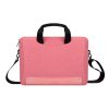 Waterproof Oxford Cloth Laptop Bag with Concealed Handle & Luggage Tie Rod - Pink - Image 3