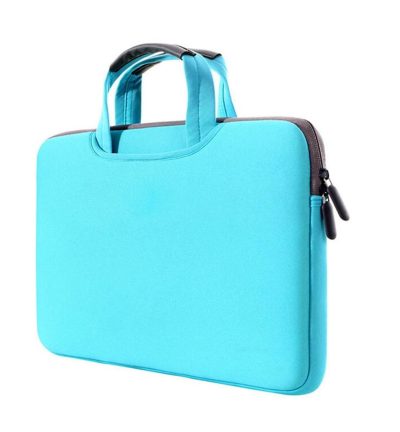 Portable Air Permeable Handheld Sleeve for Macbook Air / Pro and Laptops - 38x27.5x3.5cm 15.4 Inch - Green