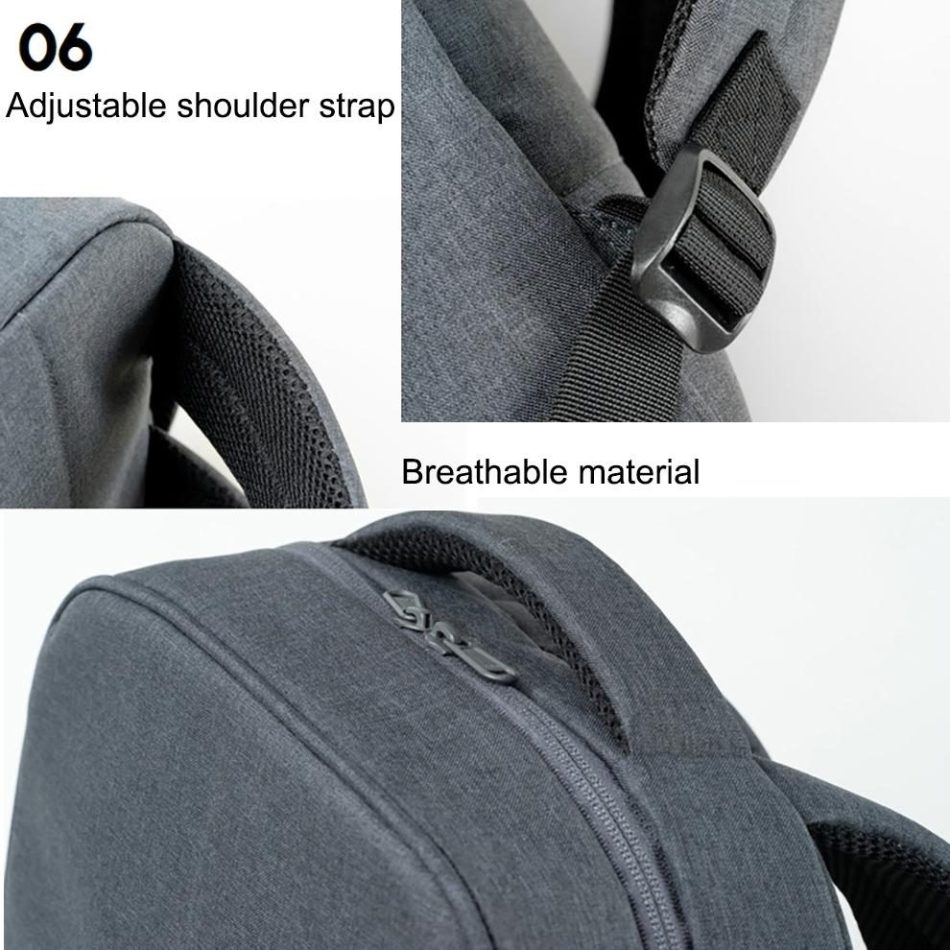 15 Inch Waterproof Laptop Handbag - Dark Gray Polyester - Image 11
