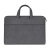 Waterproof Portable One-shoulder Handbag for 14.1 Laptops with Hidden Zipper and Suitcase Belt - Dark Gray
