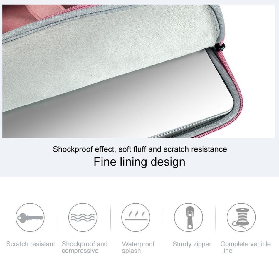 Waterproof Portable One-shoulder Handbag for 14.1 Laptops with Hidden Zipper and Suitcase Belt - Dark Gray - Image 3
